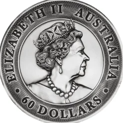 Great Barrier Reef 2 KG Silber Antik Finish 2021 +Box +COA*