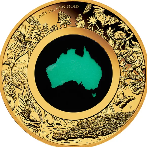 Great Souther Land Chrysoprase 1 Oz Gold Proof 2026 +Box +COA