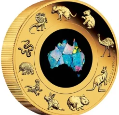 Great Southern Land - Opal - 2 Oz Gold Proof + Box +COA