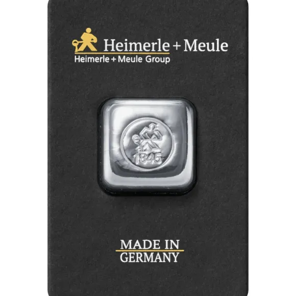 50 g Silberbarren Heimerle + Meule gegossen (keine Münzbarren)