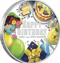 Happy Birthday 1 Unze Silber Proof 2023 +Geschenkverpackung*