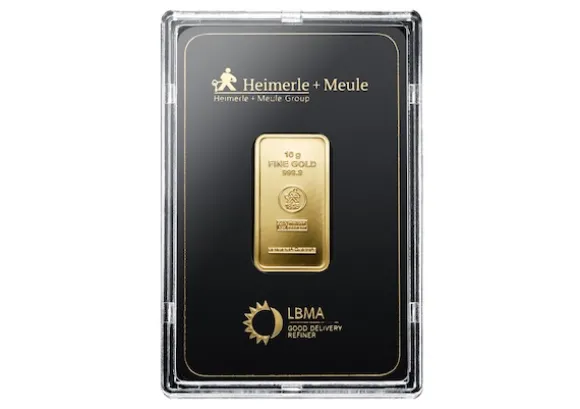 Heimerle + Meule 10 Gramm Goldbarren geprägt