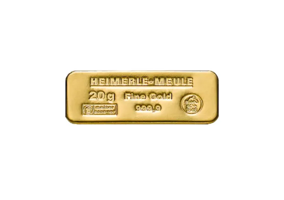 Heimerle + Meule 20 Gramm Goldbarren Sargform