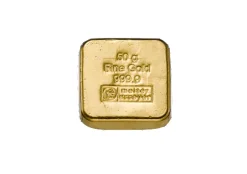 Heimerle + Meule 50 Gramm Goldbarren gegossen