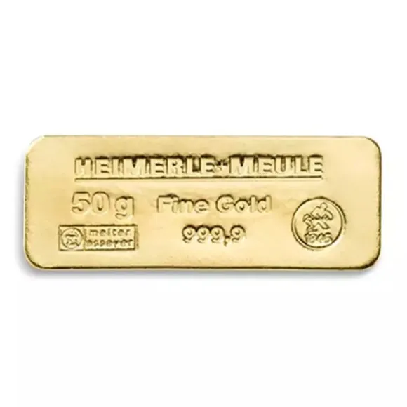 Heimerle + Meule 50 Gramm Goldbarren Sargform