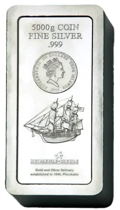 Heimerle + Meule 5 Kg Muenzbarren Silber Cook Island 150CID *