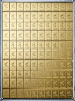 Heimerle + Meule 100 x 1 GrammCombiBar Goldtafelbarren