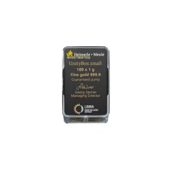 Heimerle & Meule 100 x 1 Gramm Goldbarren Unity Box
