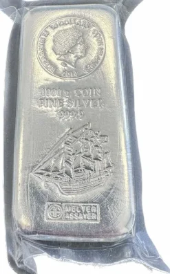 Heraeus 1 Kg Silber Münzbarren Cook Island 30 CID*
