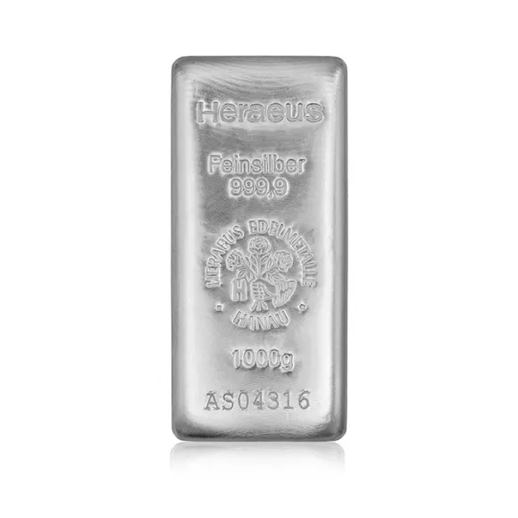 Heraeus 1 Kilogramm Silberbarren (regelbesteuert)