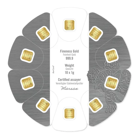 Heraeus MultiDisc 10 x 1 Gramm Gold