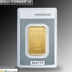 Heraeus 1 Unze Goldbarren