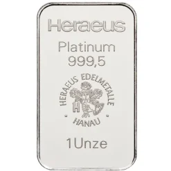 Heraeus 1 Unze Platinbarren