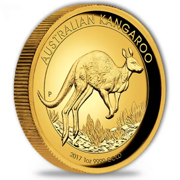 High Relief - Känguru 2017 - 1 Oz Gold + Box + COA
