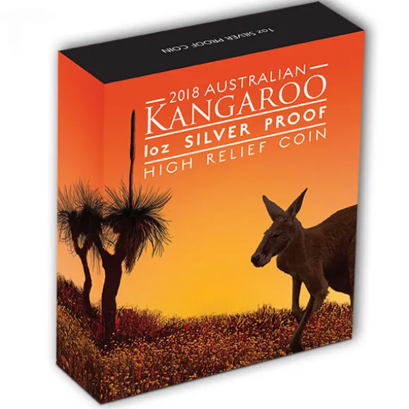 High Relief Känguru 2018 1 Oz Silber *