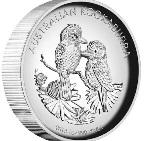 High Relief Kookaburra 1 Oz Silber 2013 +Box +COA*