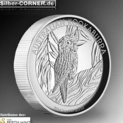 High Relief Kookaburra 1 Oz Silber 2014 + Box +CoA*