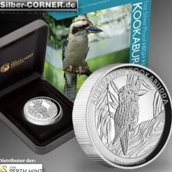 High Relief Kookaburra 1 Oz Silber 2014 + Box +CoA*