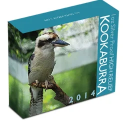High Relief Kookaburra 1 Oz Silber 2014 + Box +CoA*