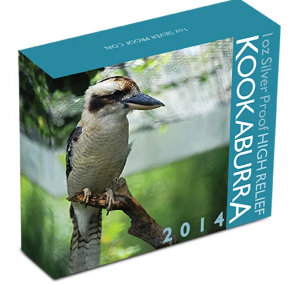 High Relief Kookaburra 1 Oz Silber 2014 + Box +CoA*