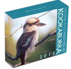 High Relief Kookaburra 1 Oz Silber 2012 +Box +COA*