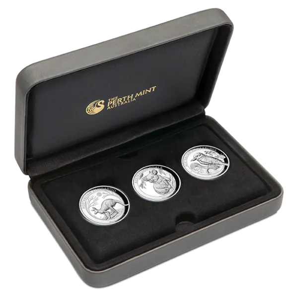High Relief Three Coin Set 3 x 1 Oz Silber 2019 + Box +Zertifikat*