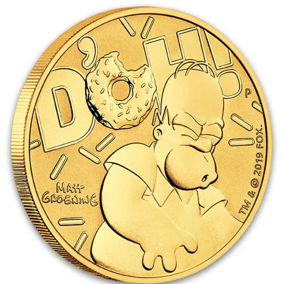 Homer Simpson 1 Unze Gold 2020