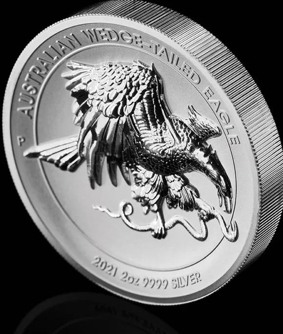 II Wahl Wedge Tailed Eagle 2 Oz Silber Ultra High Relief Reverse Proof 2021 +Box +COA*