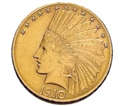 Indian Head 10 Dollar Goldmünze verschiedene Jahrgänge