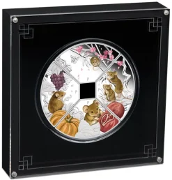 Jahr der Maus 4 x 1 Oz Silber Quadrant Set 2020 + Box +Zertifikat*