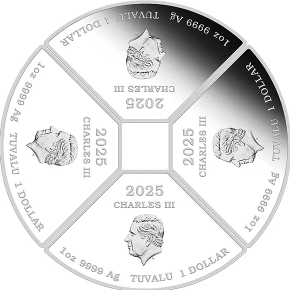 Jahr der Schlange - Quadrant - 4 x 1 Unze Silber Proof 2025 + Box +Zertifikat*