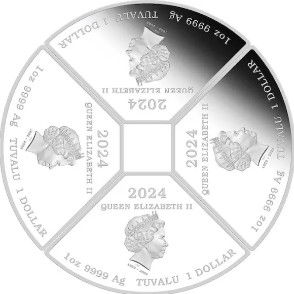 Jahr des Drachen Quadrant 4 Coin Set 2024