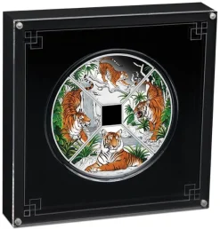 Jahr des Tigers - Quadrant - 4 x 1 Unze Silber Proof + Box +Zertifikat*