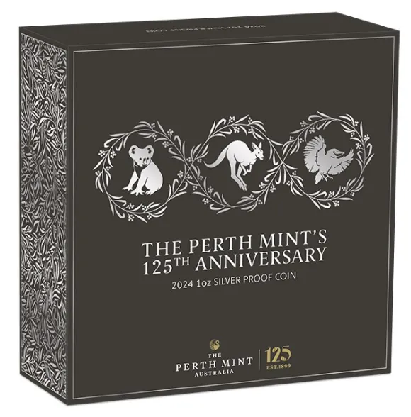 125 Jahre Perth Mint - 1 Unze Silber Proof 2024 +Box + COA*