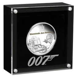James Bond 007 - Diamonds Are Forever - 50th Anniv. 1 Oz Silber Proof 2021 +Box +COA*