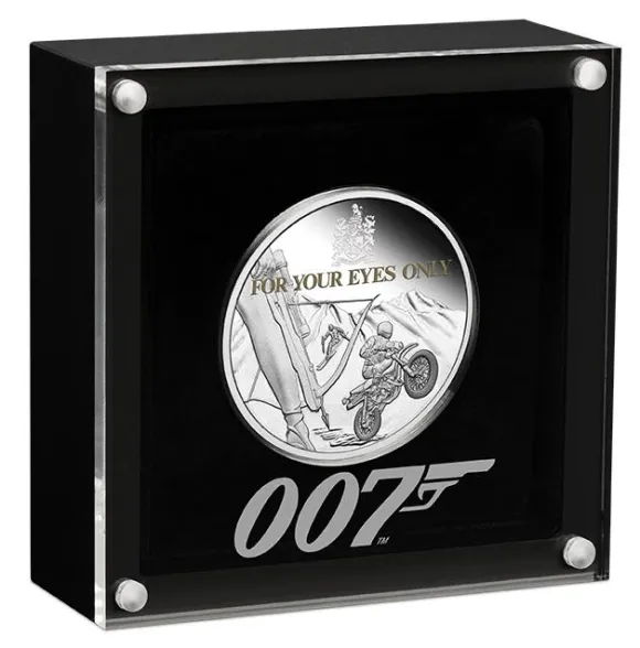 James Bond 007 - For Your Eyes Only - 1 Oz AG 2022 +Box +COA*