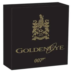 James Bond - 25 Jahre Golden Eye - 1 Unze Silber Proof + Box +COA