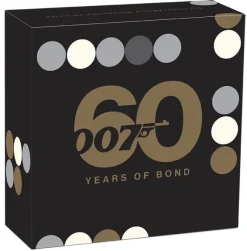 James Bond 007 - 60 Jahre - 1 Unze Gold Rectangular Proof 2022 +Box +COA