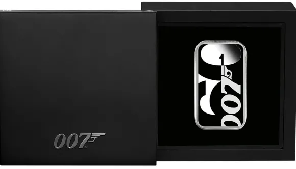 James Bond 007 - 60 Jahre - 1 Unze Silber Rectangular Proof 2022 +Box +COA*
