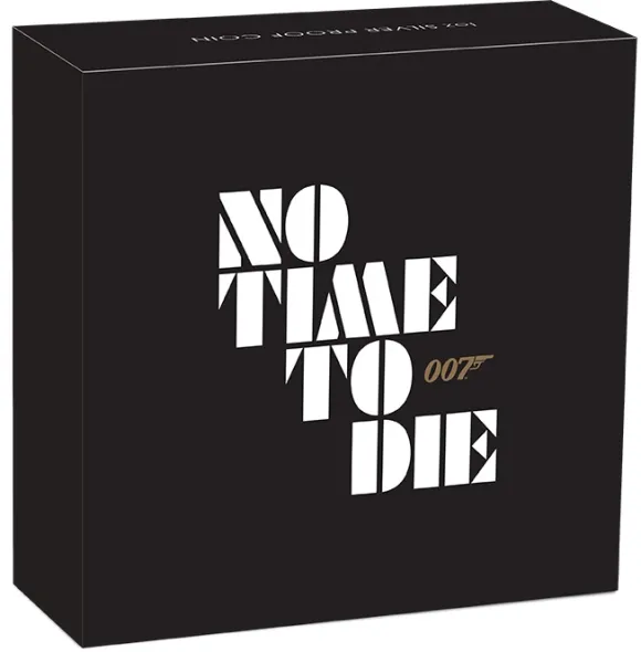 James Bond - No Time to Die - 1 Oz Silber Proof 2020 +Box +COA*