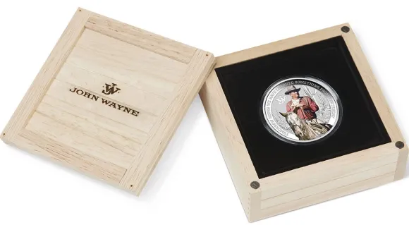 John Wayne 1 Oz Silber coloriert 2022 +Box +COA*