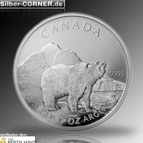 Kanada Wildlife - Grizzly -1 Oz Silber 2011*