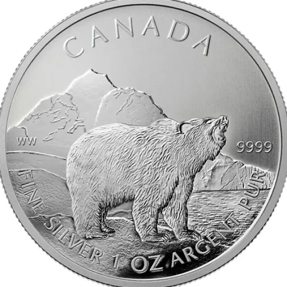 Kanada Wildlife - Grizzly -1 Oz Silber 2011*