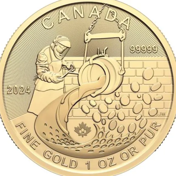 Klondike Gold Rush - From Dore to refined Gold - 1 Unze Gold 2024