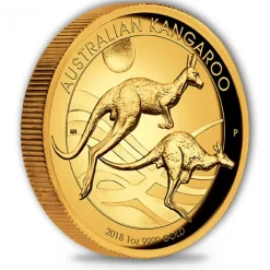 Känguru 1 Oz Gold - High Relief - 2018 +Box +COA