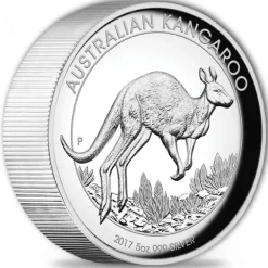 Känguru 5 Oz Silber High Relief 2017 + Box +COA*
