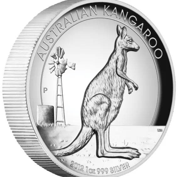 Känguru 1 Oz Silber High Relief 2012 +Box +COA*