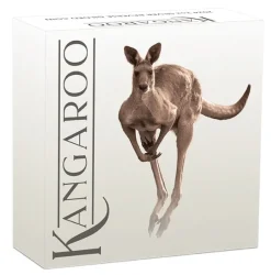Känguru 2 Unzen Silber - Reverse Gilded - 2024 +Box +COA*