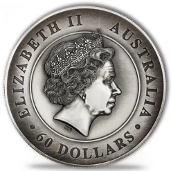 Koala 2 KG Silber - High Relief - Antik Finish 2018*