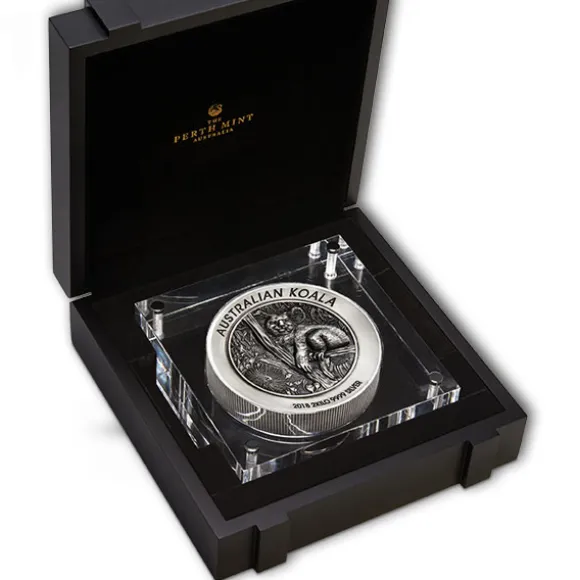 Koala 2 KG Silber - High Relief - Antik Finish 2018*